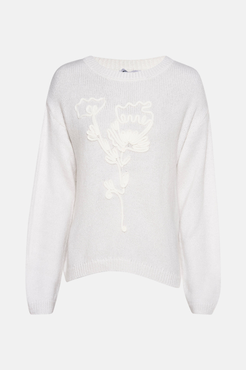 Pull met ronde hals - Wit
