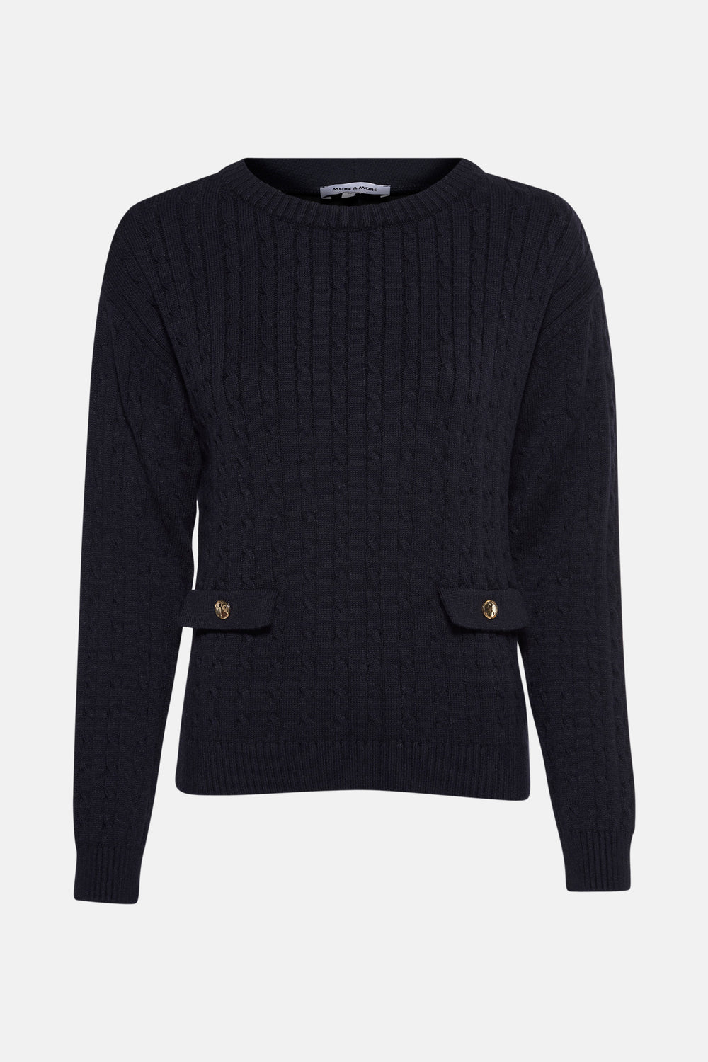 Pull met ronde hals - blauw