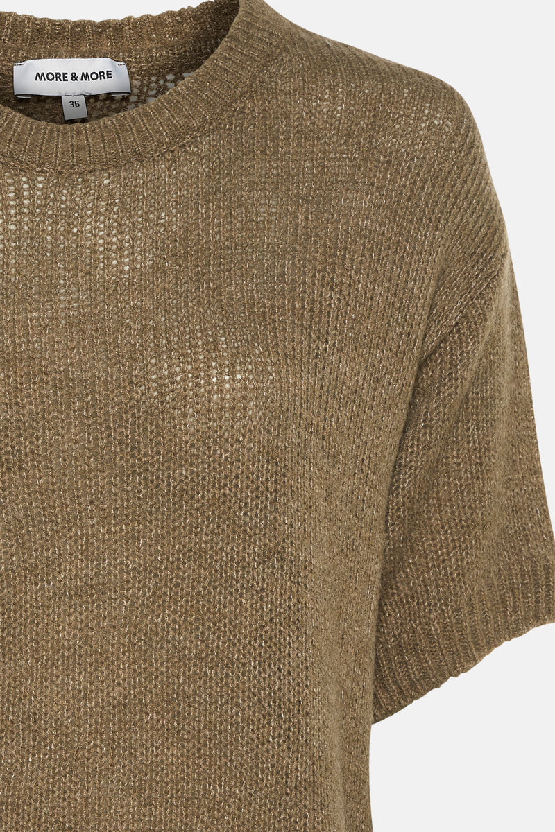 Pull met ronde hals - Kaki