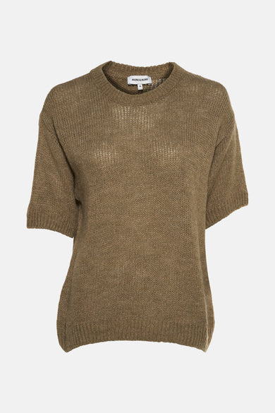 Pull met ronde hals - Kaki