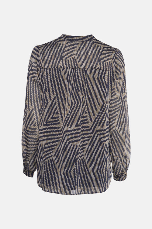 Blouse à manches longues - multicolore