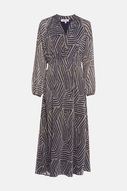 Kleedje met lange mouwen - multicolor