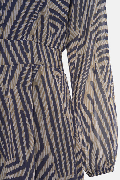 Kleedje met lange mouwen - multicolor