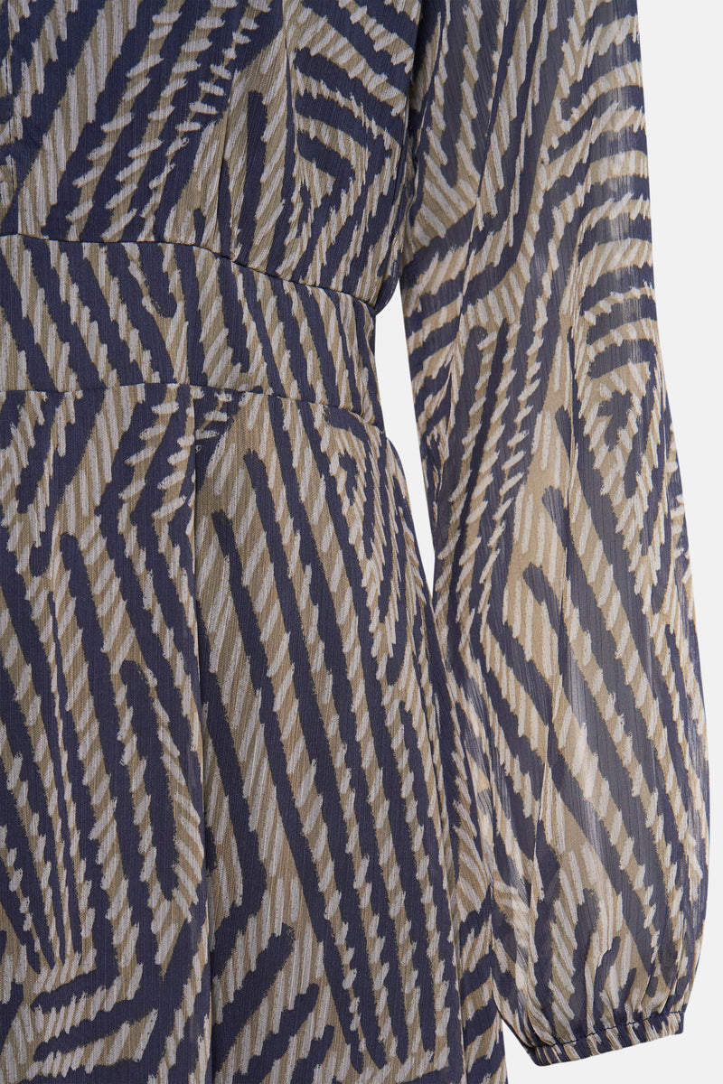 Kleedje met lange mouwen - multicolor