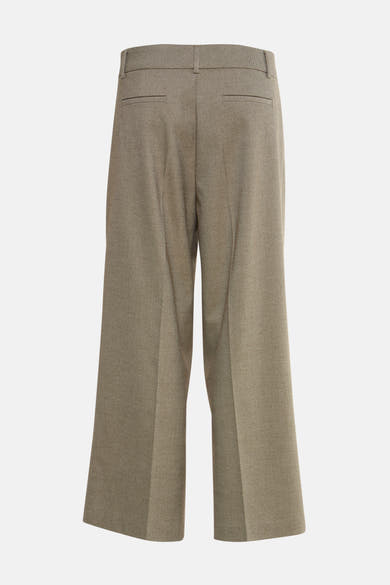 7/8 groene broek van MORE & MORE, achterkant, met een visgraatstructuur.