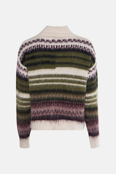 Pull met rolkraag - multicolor