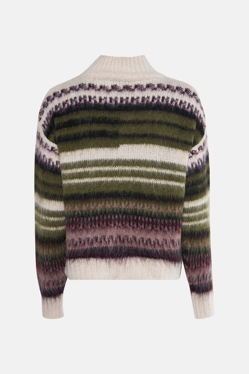 Pull met rolkraag - multicolor