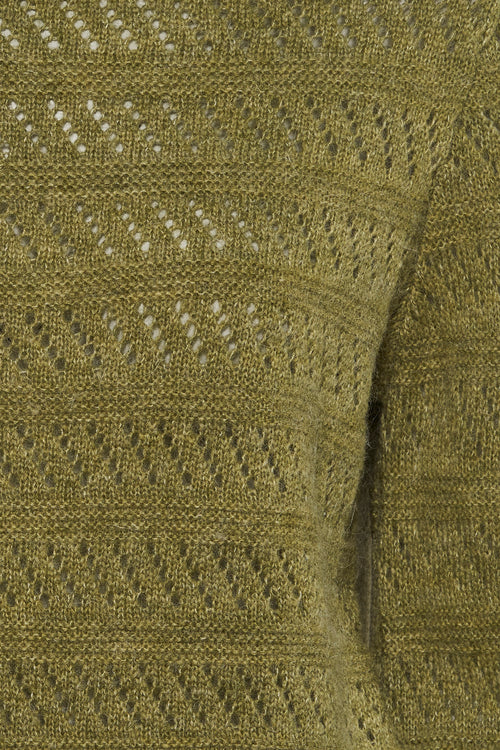 Trui met ronde hals groen - MORE & MORE