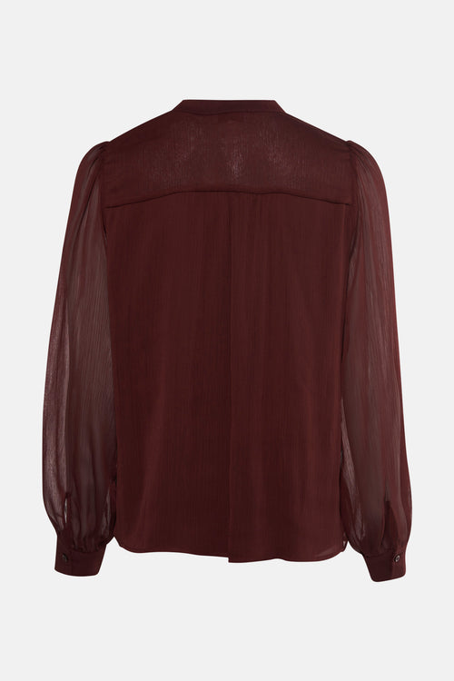Blouse à manches longues - brun