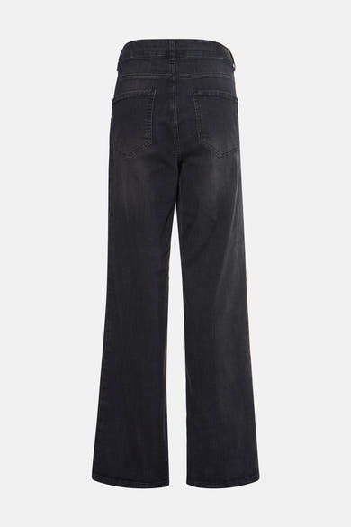 Jean droit en denim gris foncé de MORE & MORE, vue de dos.