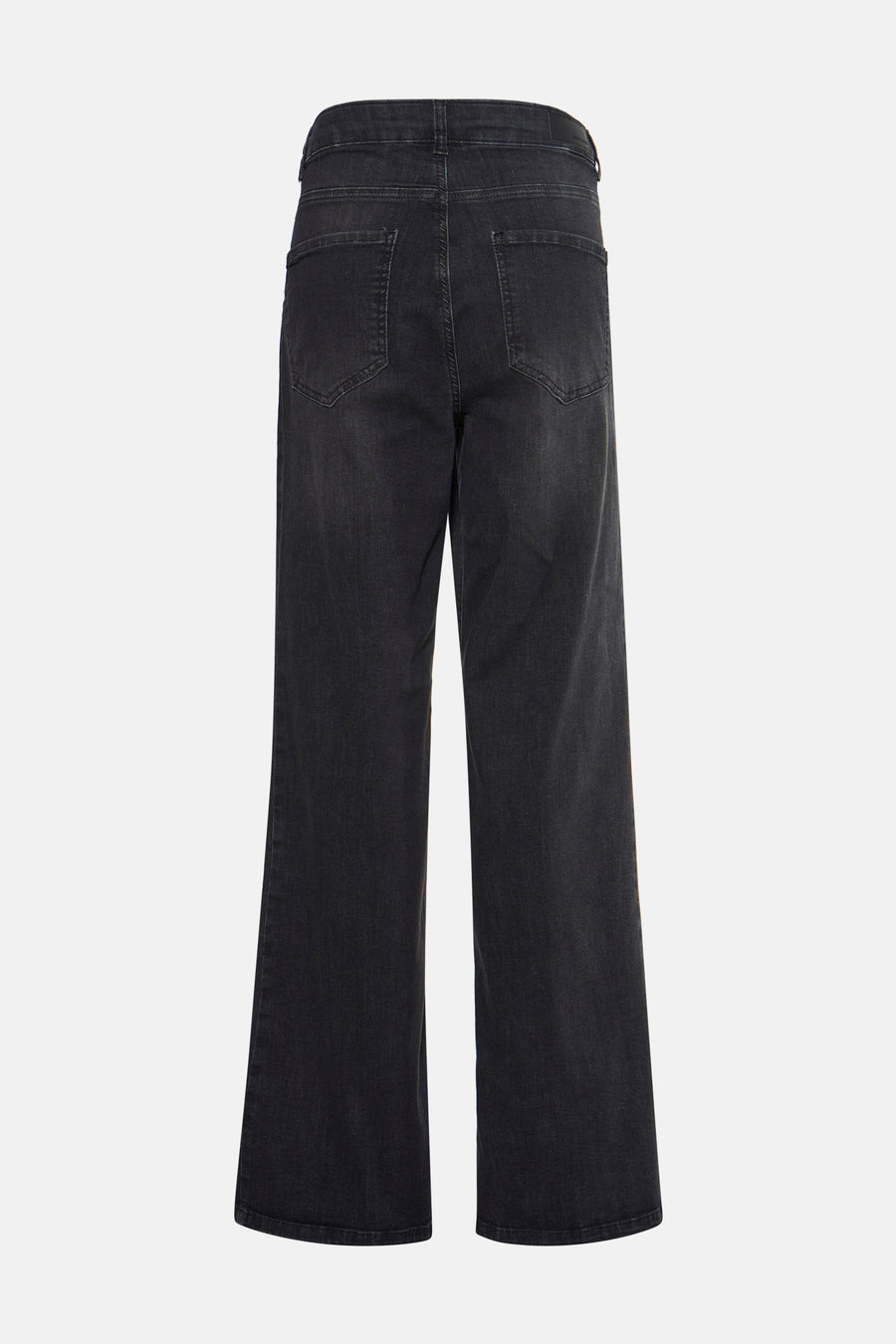 Jean droit en denim gris foncé de MORE & MORE, vue de dos.