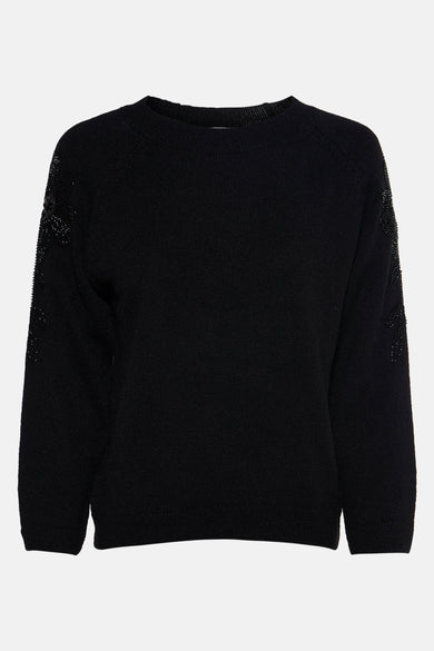 Trui met ronde hals zwart - MORE & MORE