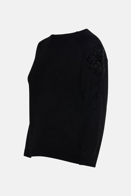 Trui met ronde hals zwart - MORE & MORE