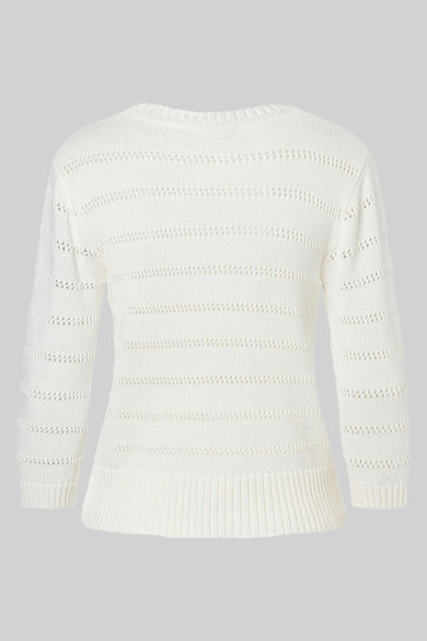 Pull col rond Blanc - MORE & MORE