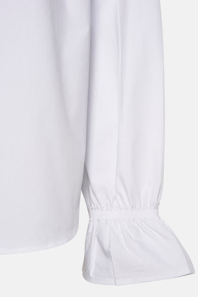 Wit overhemd met lange mouwen van MORE & MORE, met een elastische ruche-detail.