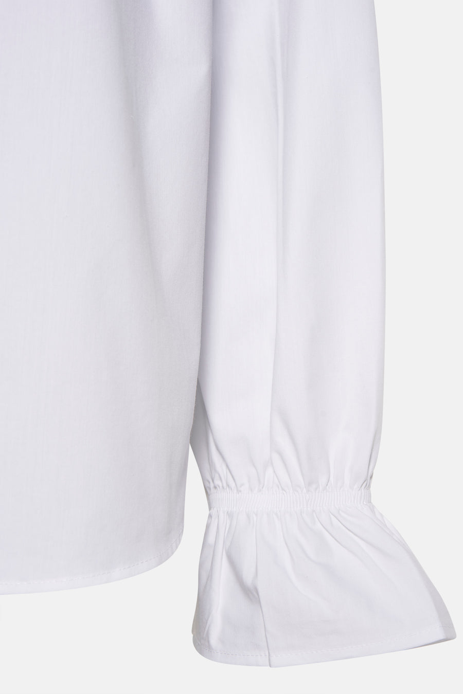 Wit overhemd met lange mouwen van MORE & MORE, met een elastische ruche-detail.