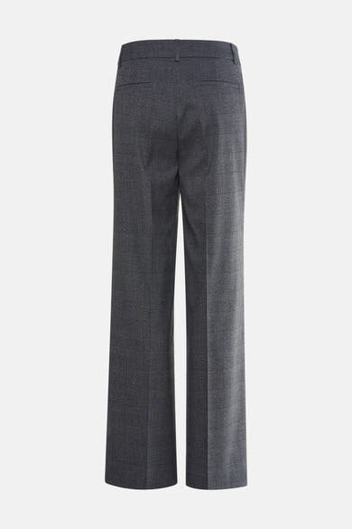 Pantalon de costume gris by MORE & MORE, à motif carreaux, vue de dos.
