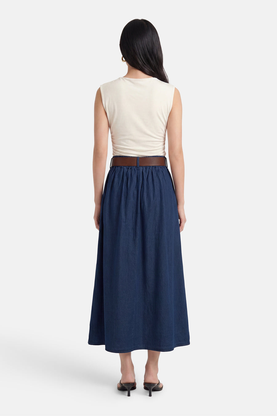 Jupe 3/4 - dark blue denim