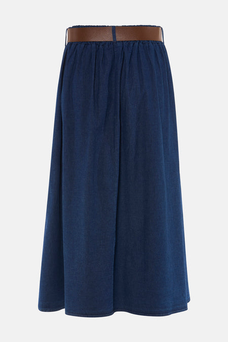 Jupe 3/4 dark blue denim - Terra di Siena