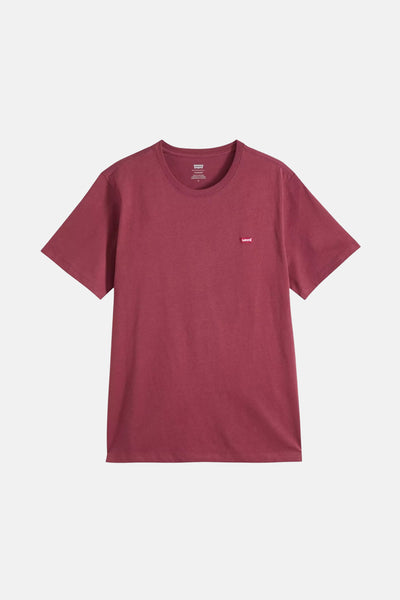 Bordeaux T-shirt met korte mouwen van Levi's, met discreet logo op de borst.