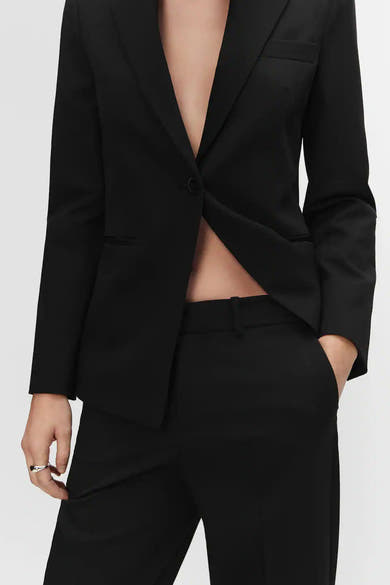 Pantalon color&eacute; - noir