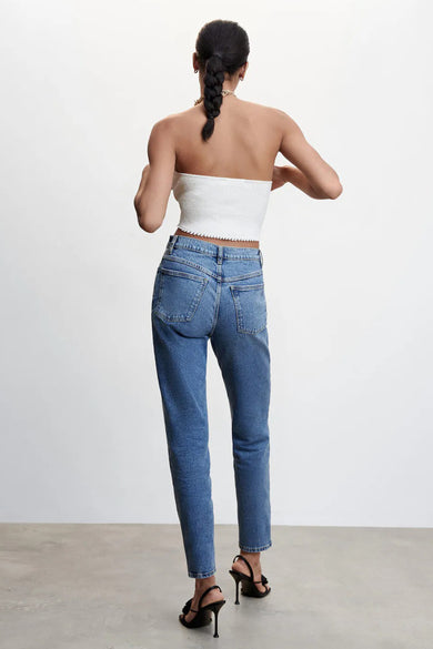 Mom jeans LIGHT BLUE DENIM - MANGO