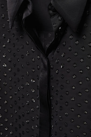 Chemise &agrave; manches longues - noir