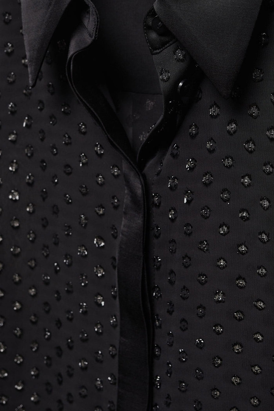 Chemise &agrave; manches longues - noir