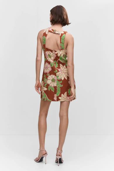 Robe midi - brun