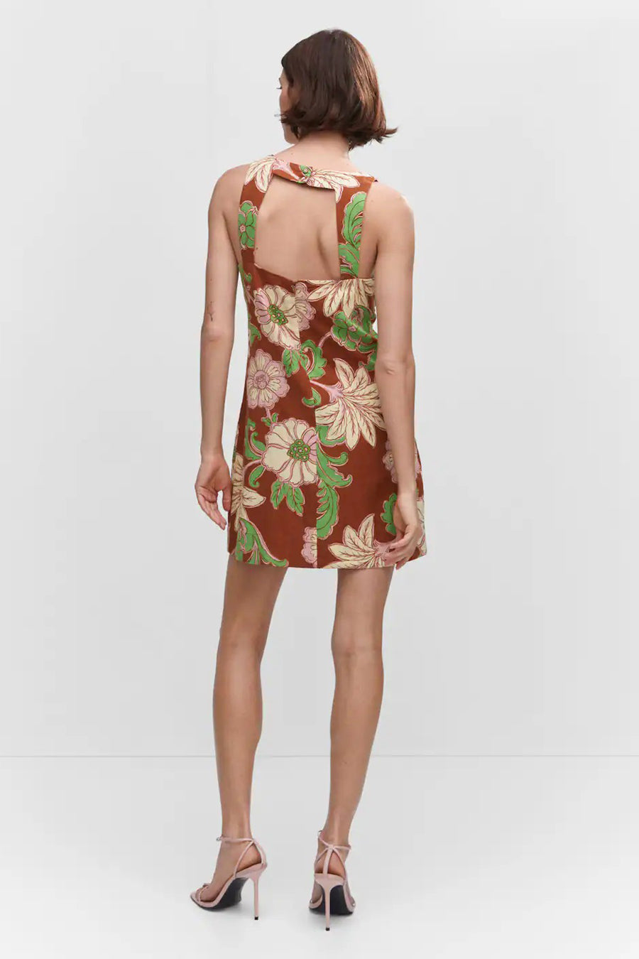 Robe midi - brun