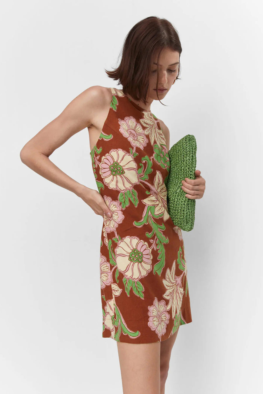 Robe midi - brun