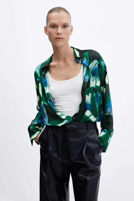 Chemise &agrave; manches longues - vert