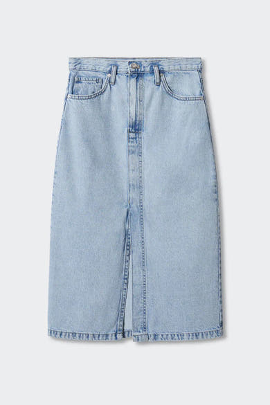 Jupe midi - bleu