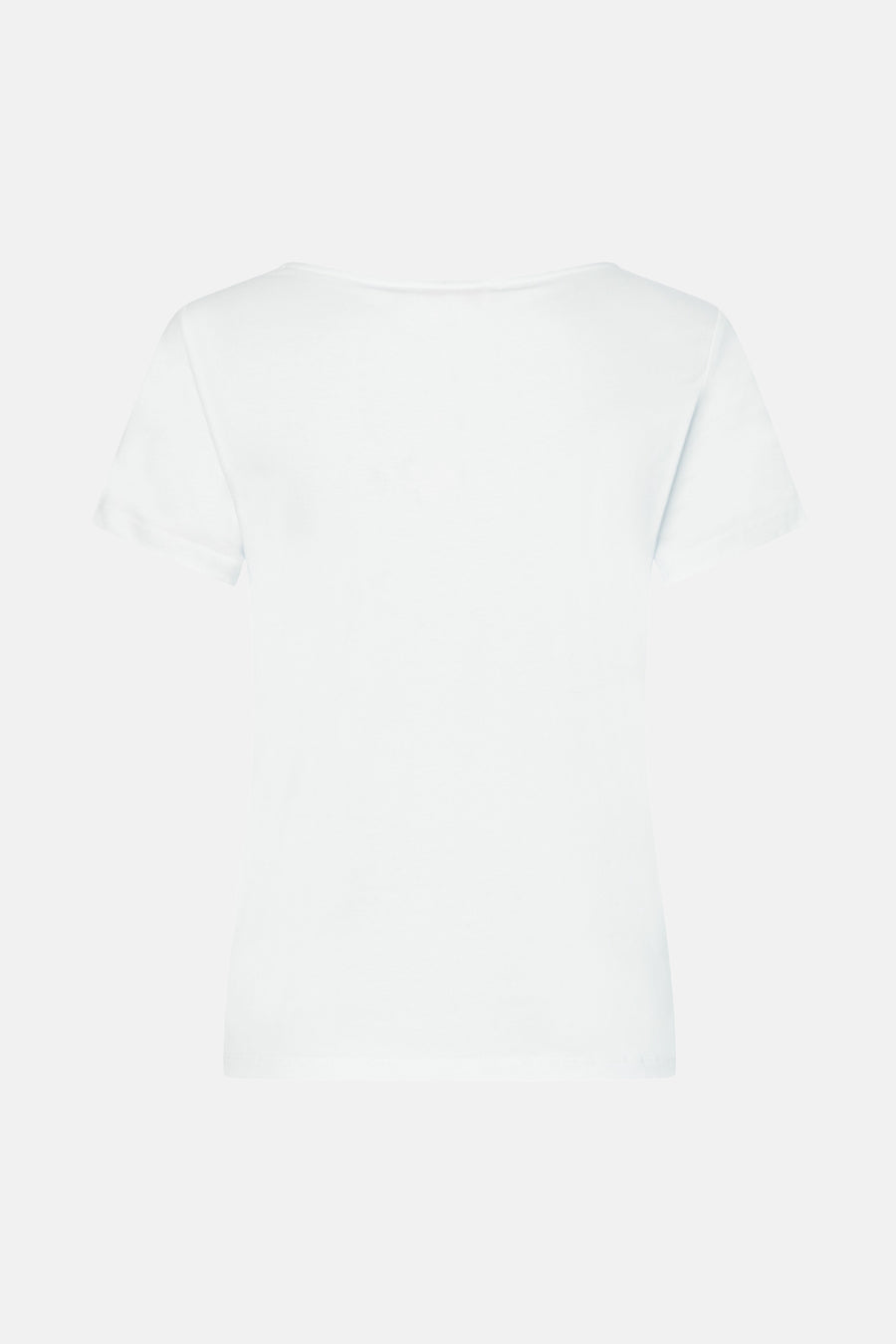 T-shirt blanc à manches courtes de MORE & MORE, uni, coupe classique sur fond neutre.
