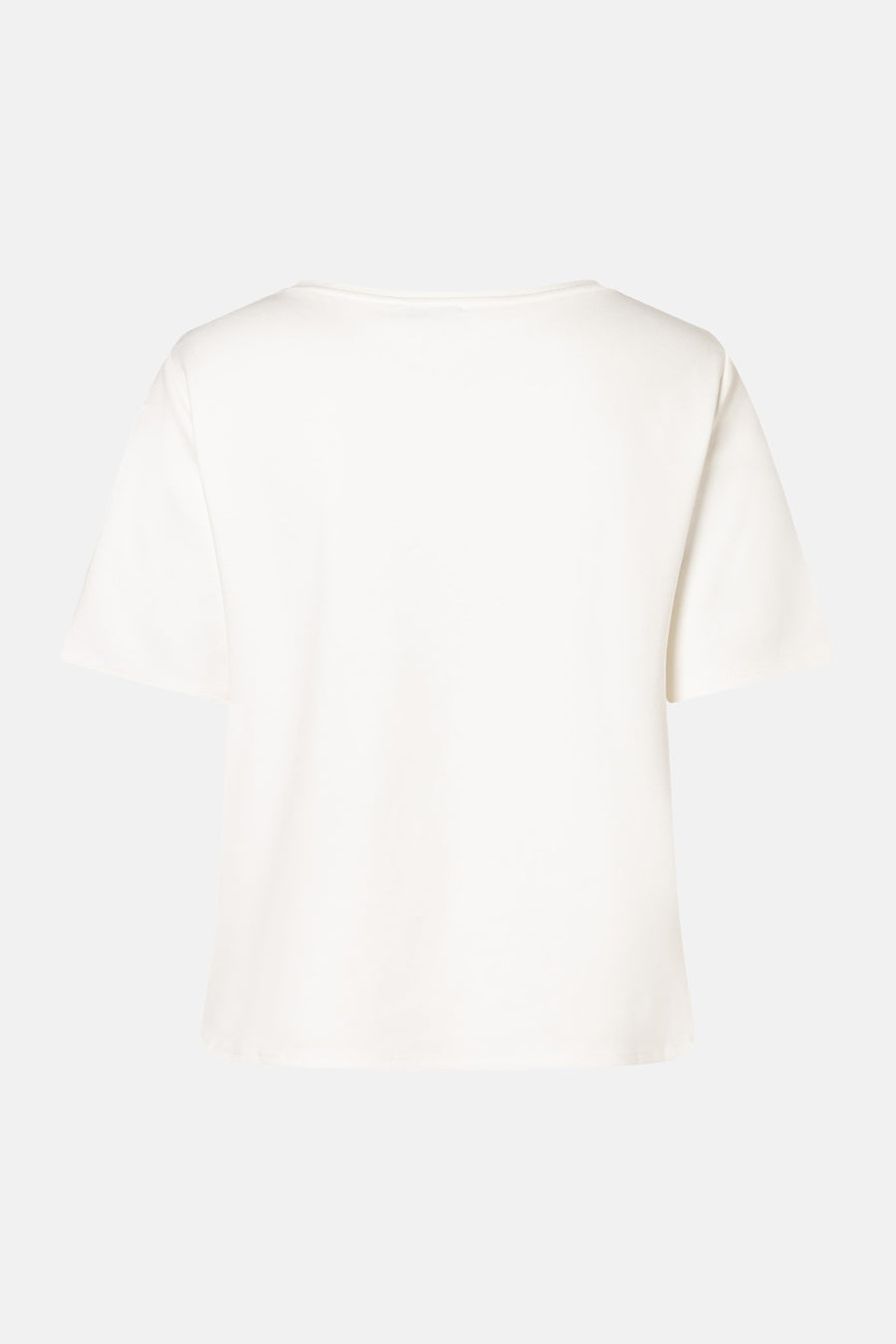 T-shirt blanc à manches courtes de MORE & MORE, uni, sur fond neutre.