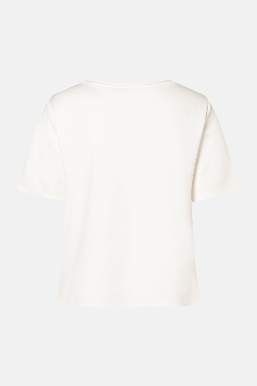 T-shirt blanc à manches courtes de MORE & MORE, uni, coupe décontractée.
