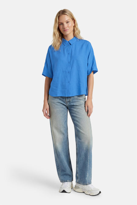 Hemd met korte mouwen - blauw
