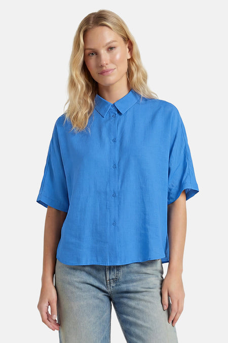 Hemd met korte mouwen - blauw