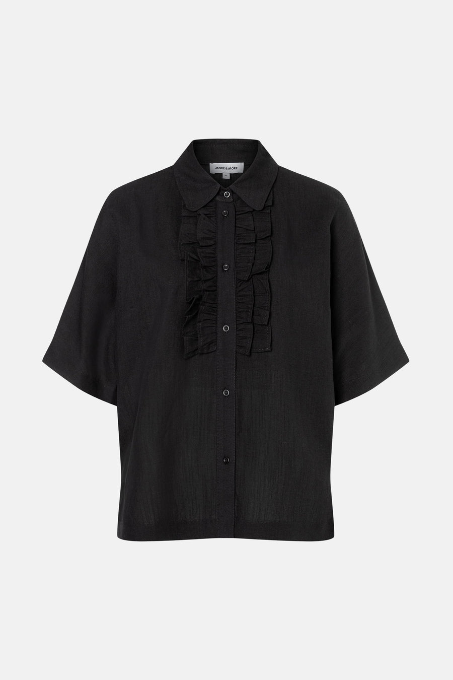 Chemisier (manches courtes) noir - MORE & MORE