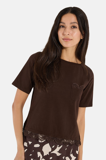 T-shirt (korte mouwen) bruin - MORE & MORE