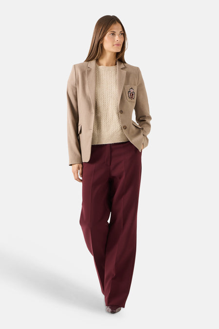 Pull col rond beige - MORE & MORE