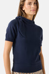 Trui met ronde hals blauw - MORE & MORE