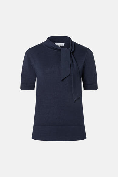 Trui met ronde hals blauw - MORE & MORE