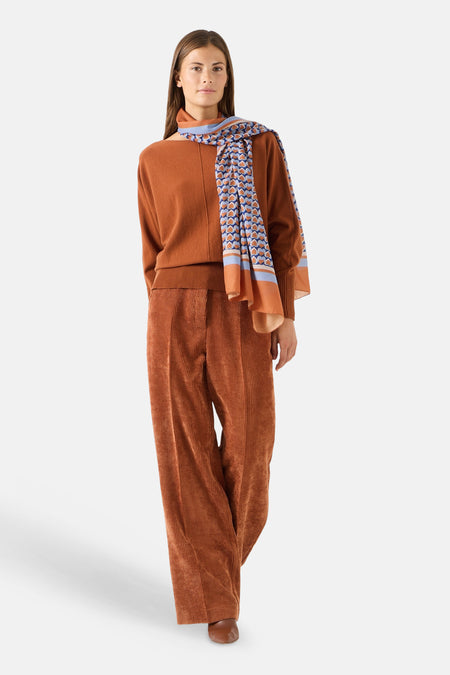 Pull col rond cognac - MORE & MORE