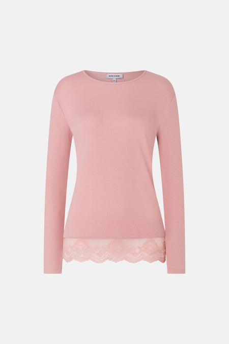 T-shirt à col roulant - rose