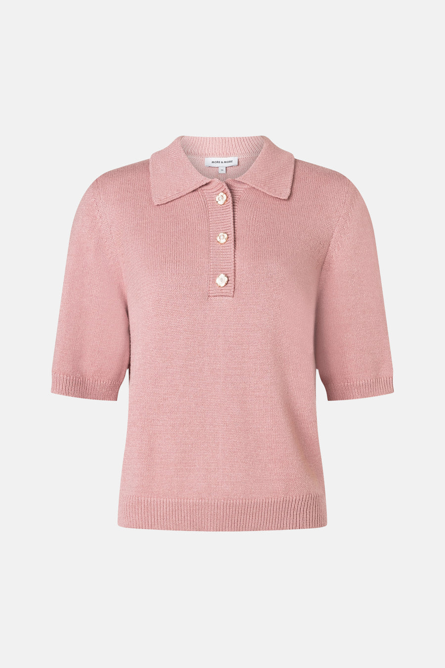Dames tops pull korte mouw rose - MORE & MORE