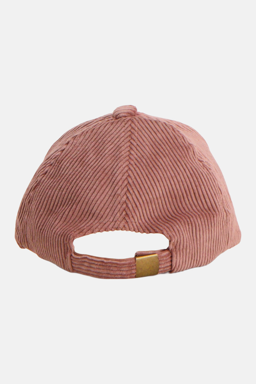 Casquette rose côtelée vue de dos avec fermeture réglable