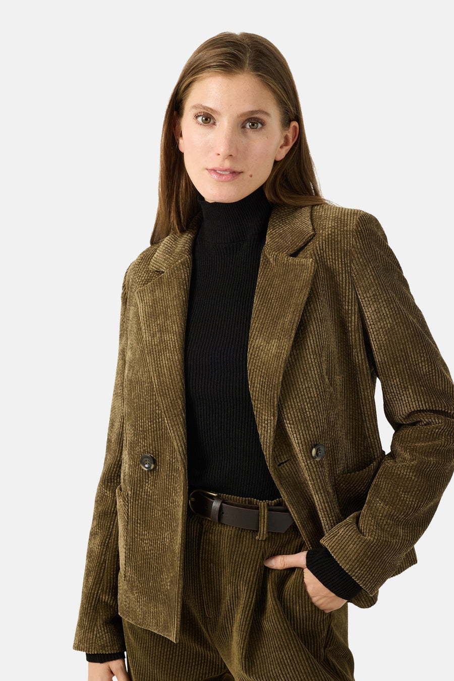 Dames tops blazer kostuum vert - MORE & MORE