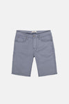 Short en jeans bleu de GARCIA avec étiquette 'Stretch', boutons argentés et coutures contrastantes.