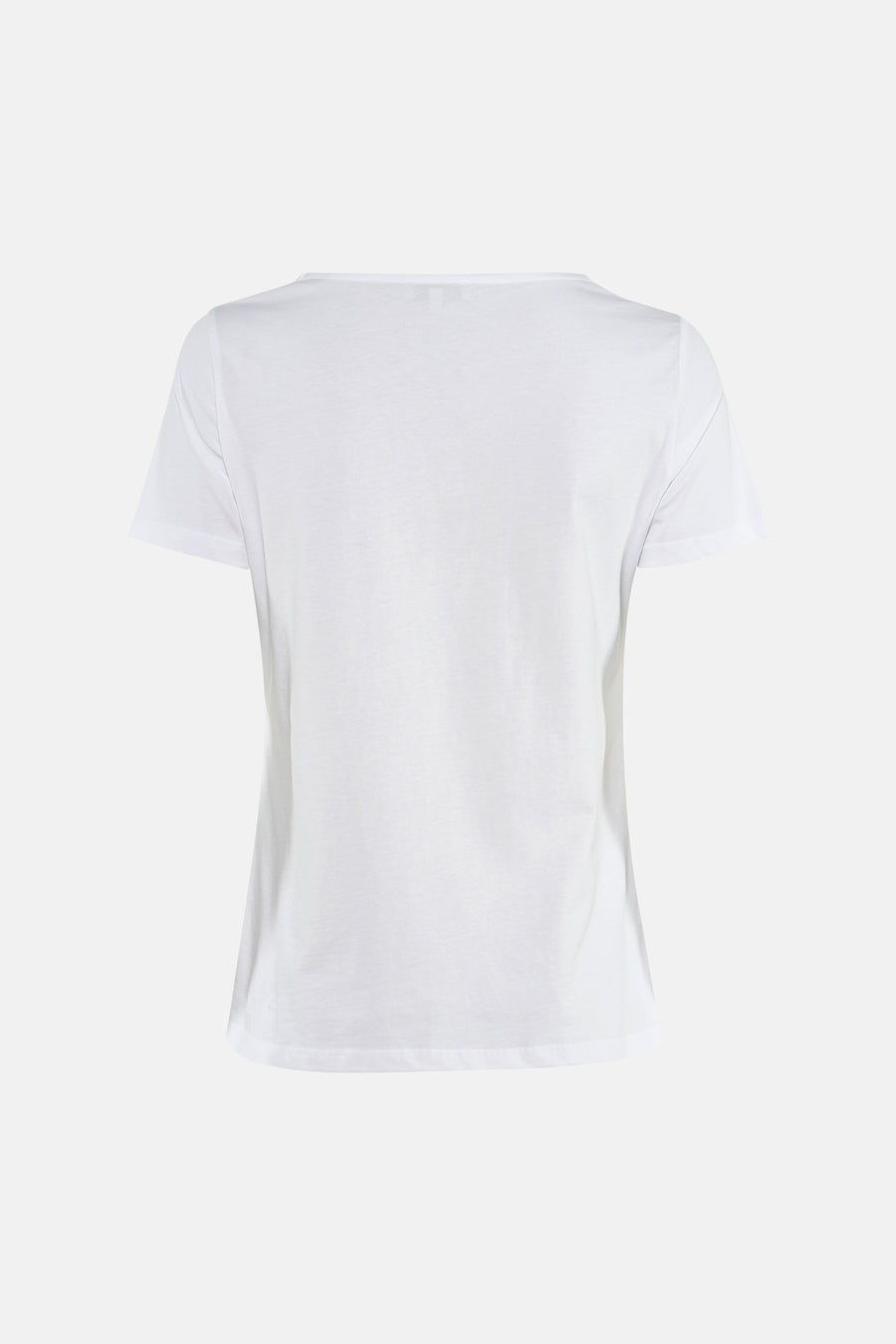 T-shirt blanc à manches courtes de MORE & MORE, uni, vue de dos.
